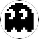 "Pac Man Ghost-1" Button Decal Pushbuttons Retro Active Arcade - Retro Active Arcade