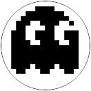 "Pac Man Ghost - 2" Button Decal Pushbuttons Retro Active Arcade - Retro Active Arcade