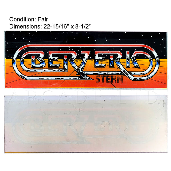 Original Berzerk Marquee | Stern Video Game Arcade Cabinet Accessories Retro Active Arcade - Retro Active Arcade