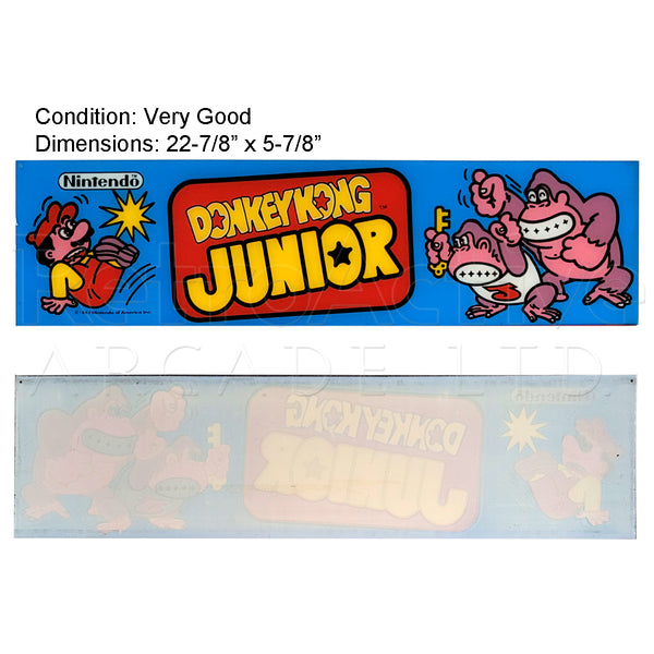 Original Donkey Kong Jr Marquee | Nintendo Video Game Arcade Cabinet Accessories Retro Active Arcade - Retro Active Arcade