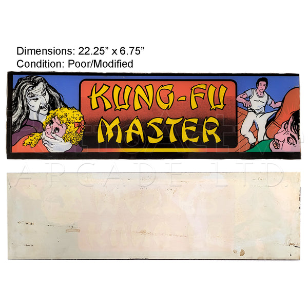 Original Kung-Fu Master Marquee | Data East Video Game Arcade Cabinet Accessories Retro Active Arcade - Retro Active Arcade