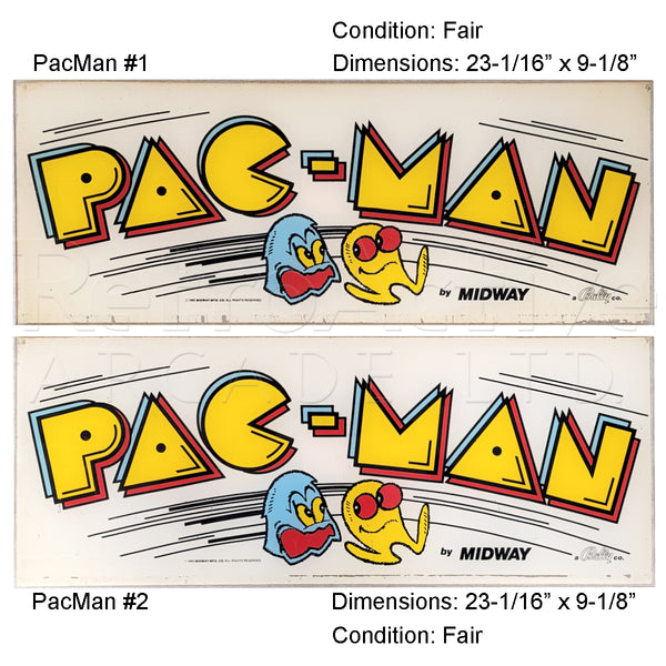 Original Pac-Man Marquee | Midway Video Game Arcade Cabinet Accessories Retro Active Arcade - Retro Active Arcade