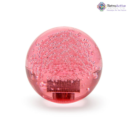 35mm Translucent "Bubble" Ball Top - Pink Joysticks Universal - Retro Active Arcade