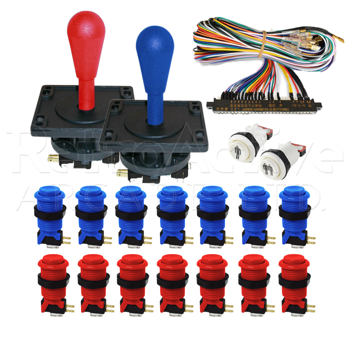 2 Player Suzo Happ JAMMA Arcade Kit Arcade Bundles Retro Active Arcade - Retro Active Arcade