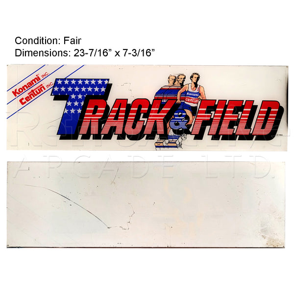 Original Track & Field Marquee | Konami Video Game Arcade Cabinet Accessories Retro Active Arcade - Retro Active Arcade