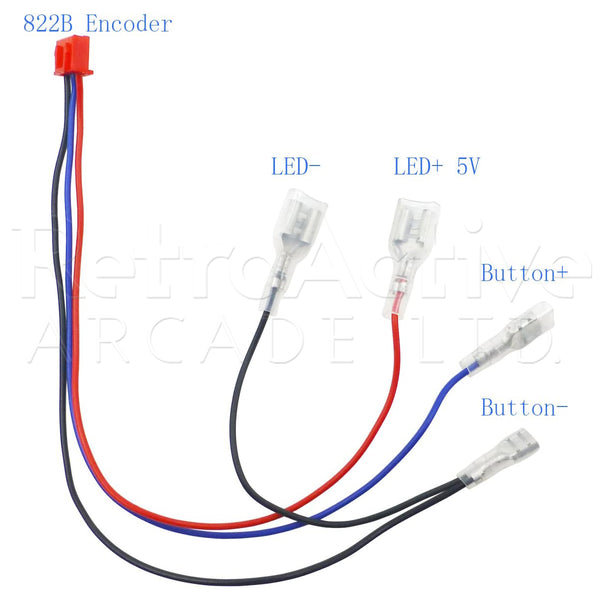 Individual LED Zero Delay Wires - .187" & .250" Wiring & Harnesses Universal - Retro Active Arcade