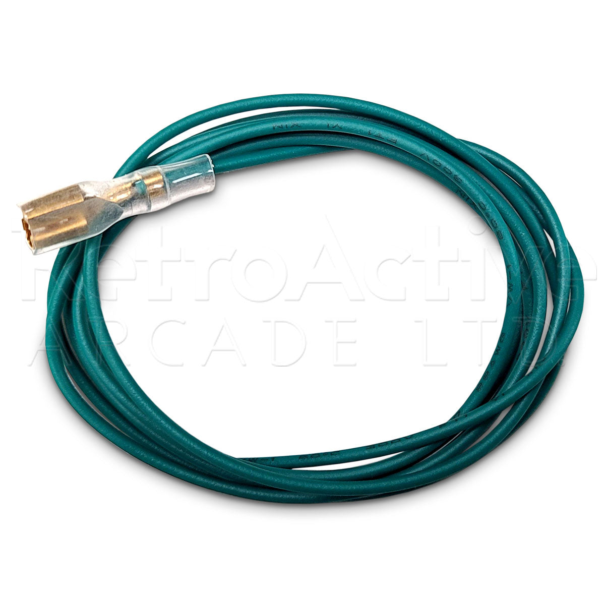 1 Meter Wire with .110" Connector - Green Wiring & Harnesses Universal - Retro Active Arcade