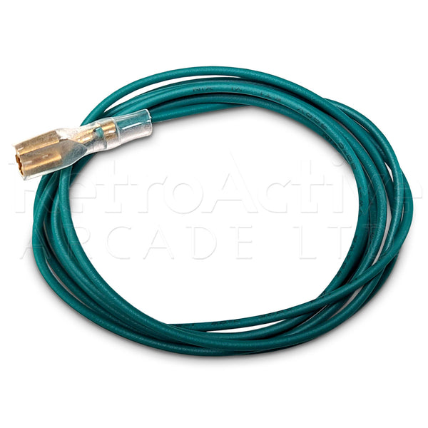 1 Meter Wire with .187" Connector - Green Wiring & Harnesses Universal - Retro Active Arcade