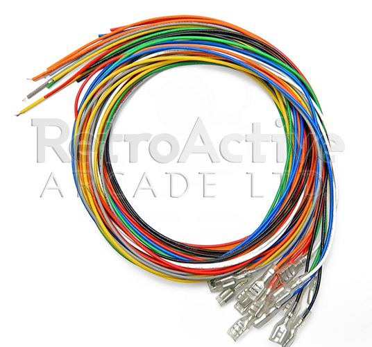 Arcade Button and Switch Quick-Connect Wires - 0.187 (10-pack