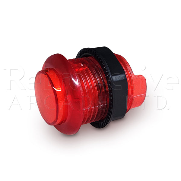 12v Illuminated Fusion Buttons 24mm - Red Pushbuttons Universal - Retro Active Arcade