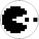 "Pac Man - Eating" Button Decal Pushbuttons Retro Active Arcade - Retro Active Arcade