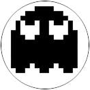 "Pac Man - 3" Button Decal Pushbuttons Retro Active Arcade - Retro Active Arcade