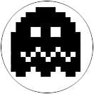 "Pac Man Ghost - 4" Button Decal Pushbuttons Retro Active Arcade - Retro Active Arcade