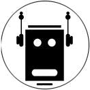 'Robot' Button Decal Inserts Style 2 Pushbuttons Retro Active Arcade - Retro Active Arcade