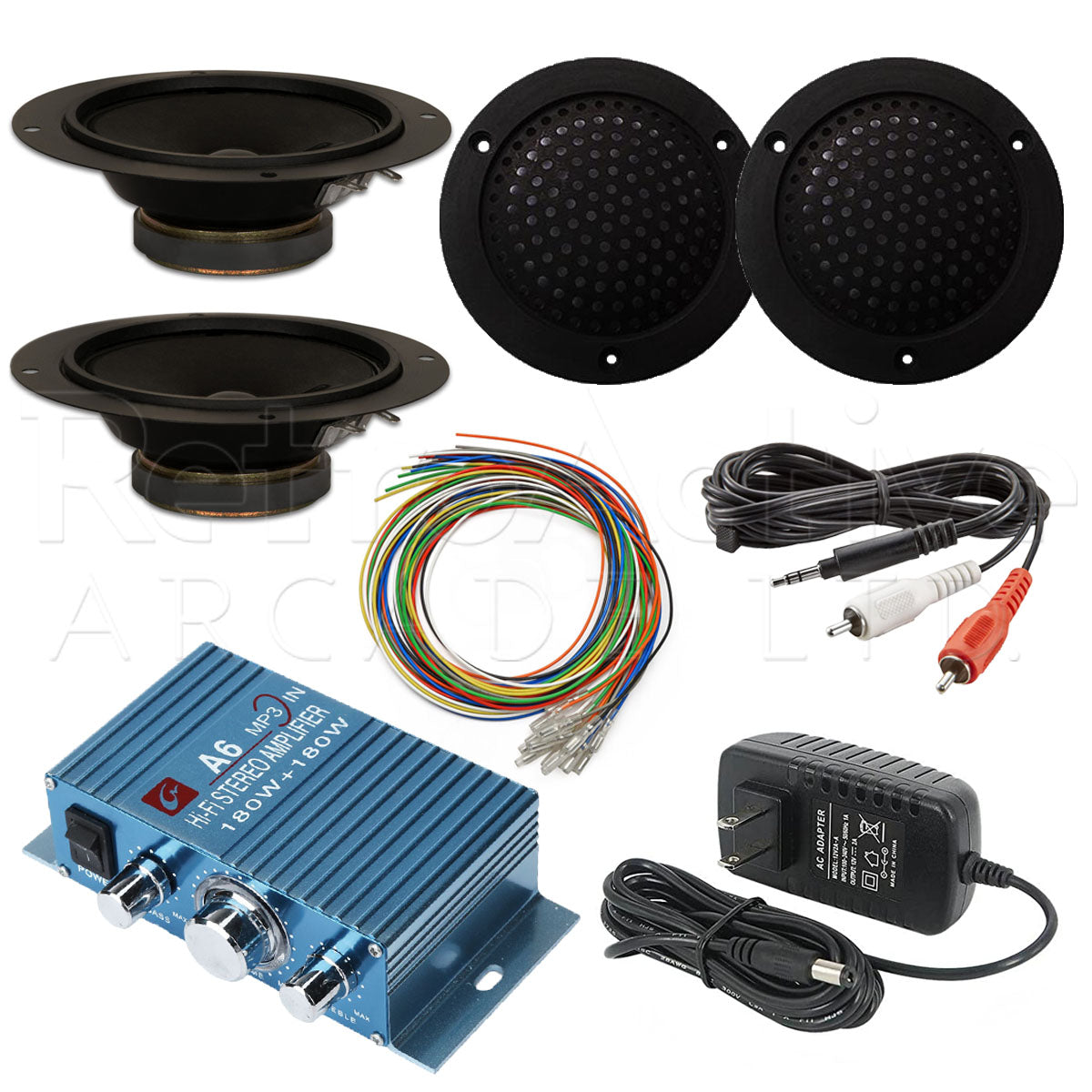 Basic 12v Audio Kit Arcade Bundles Retro Active Arcade - Retro Active Arcade