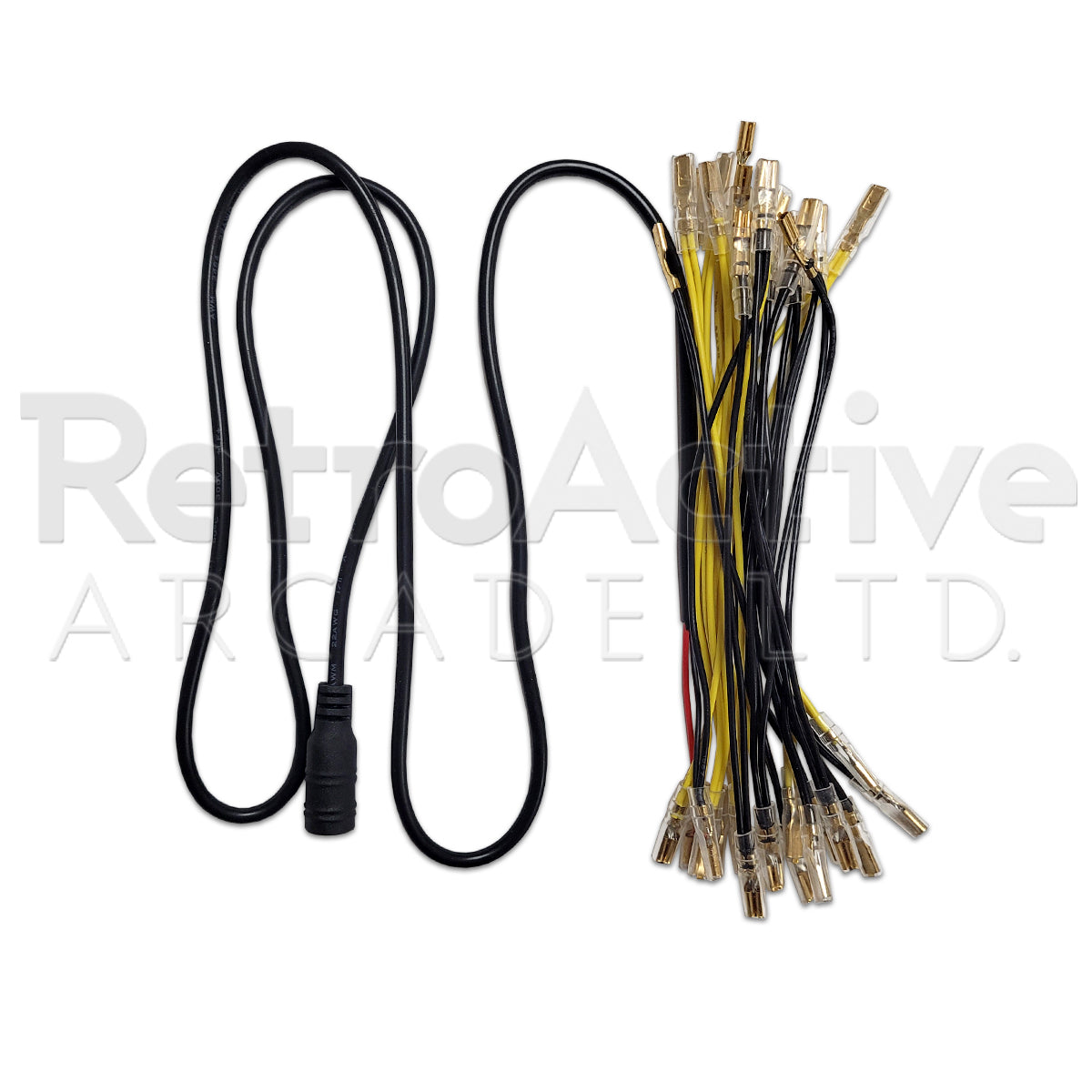 12V LED 18 PIN Wiring Harness .110" (Barrel Connector) Wiring & Harnesses Universal - Retro Active Arcade