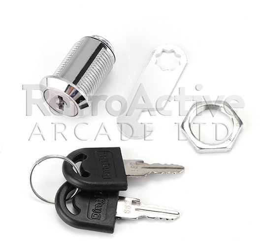 Lock and Key - 19mm Cabinet Hardware Universal - Retro Active Arcade