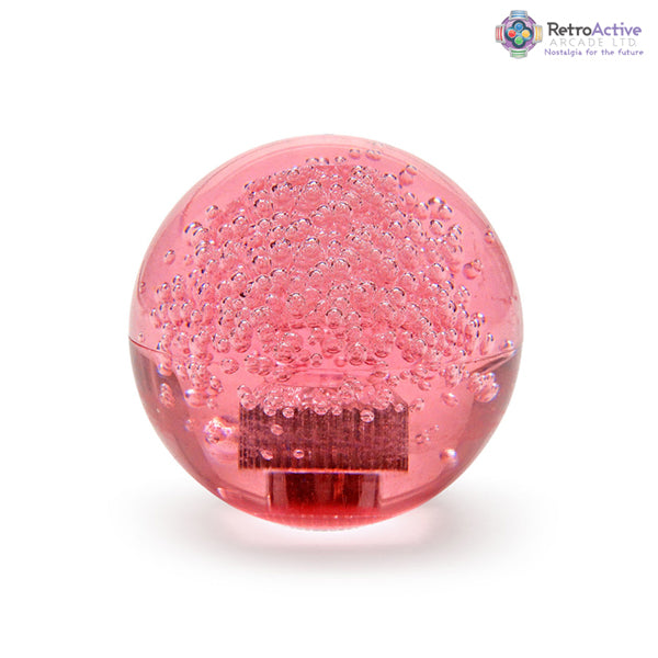 35mm Translucent "Bubble" Ball Top - Pink Joysticks Universal - Retro Active Arcade
