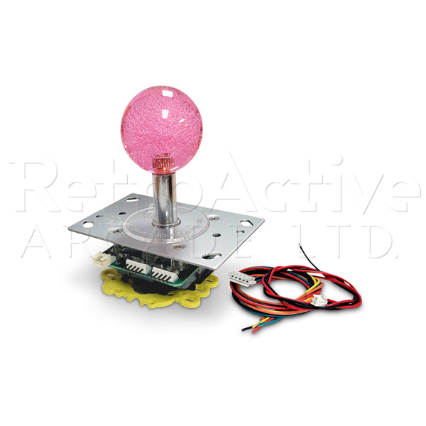 Illuminated Joystick - Pink Ball Top Joysticks Universal - Retro Active Arcade