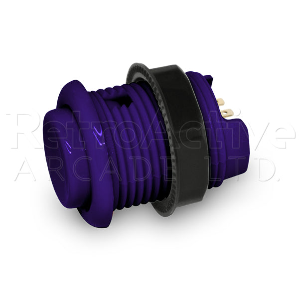 Concave Fusion Buttons 28mm - Purple Pushbuttons Universal - Retro Active Arcade
