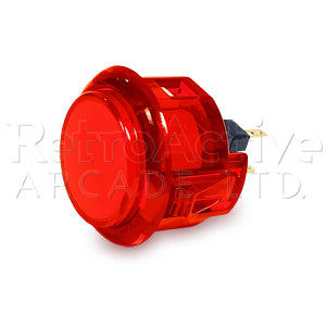 Sanwa OBSC 24mm (Translucent) - Red Pushbuttons Sanwa Denshi - Retro Active Arcade