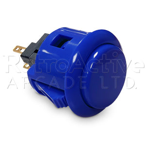 Sanwa OBSF 24mm (OEM) - Royal Blue Pushbuttons Sanwa Denshi - Retro Active Arcade