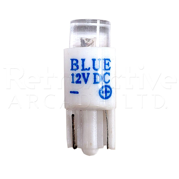 Super Bright +12V LED Lamps - Blue Pushbuttons Universal - Retro Active Arcade