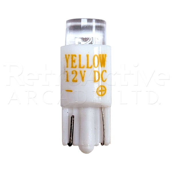 Super Bright +12V LED Lamps - Yellow Pushbuttons Universal - Retro Active Arcade