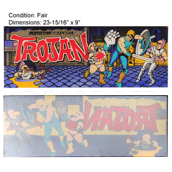 Original Trojan Marquee | Capcom Video Game Arcade Cabinet Accessories Retro Active Arcade - Retro Active Arcade