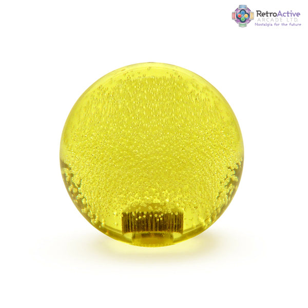 35mm Translucent "Bubble" Ball Top - Yellow Joysticks Universal - Retro Active Arcade