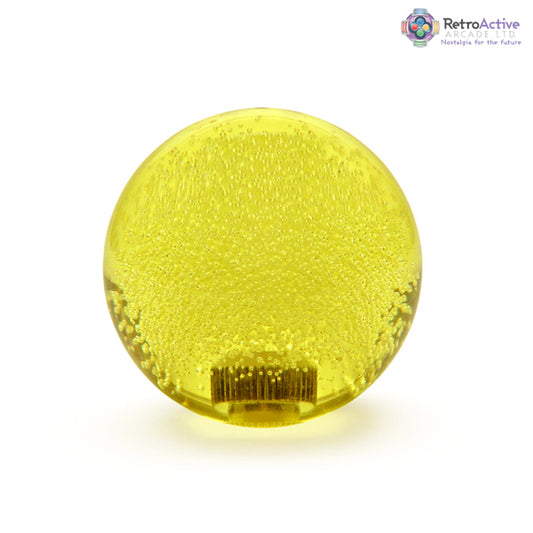 35mm Translucent "Bubble" Ball Top - Yellow Joysticks Universal - Retro Active Arcade