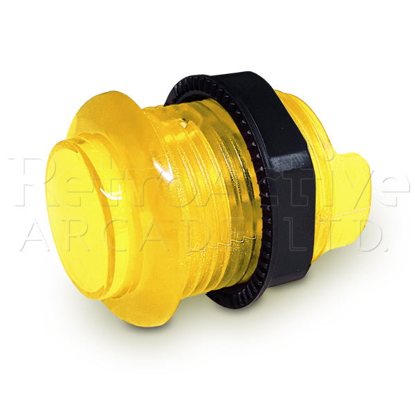 12v Illuminated Fusion Buttons 28mm- Yellow Pushbuttons Universal - Retro Active Arcade