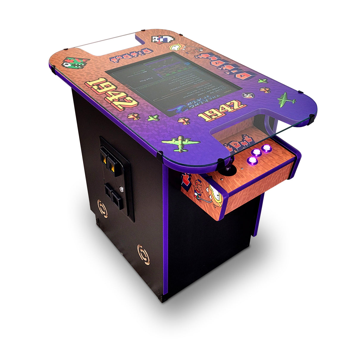 2 Player Cocktail Arcade - Dig-Dug/1942 Theme Arcades - Ready to Go Retro Active Arcade - Retro Active Arcade