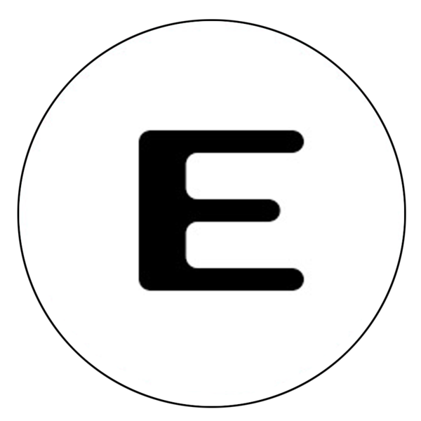 "E" Letter Button Decal Pushbuttons Retro Active Arcade - Retro Active Arcade