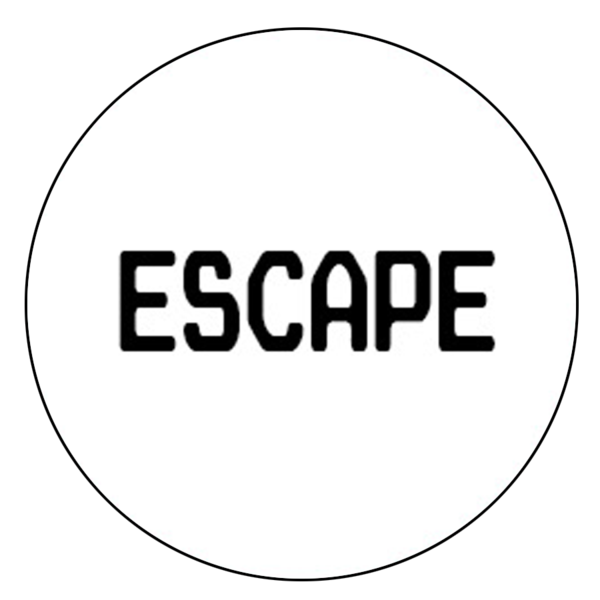 "Escape" Button Decal Pushbuttons Retro Active Arcade - Retro Active Arcade