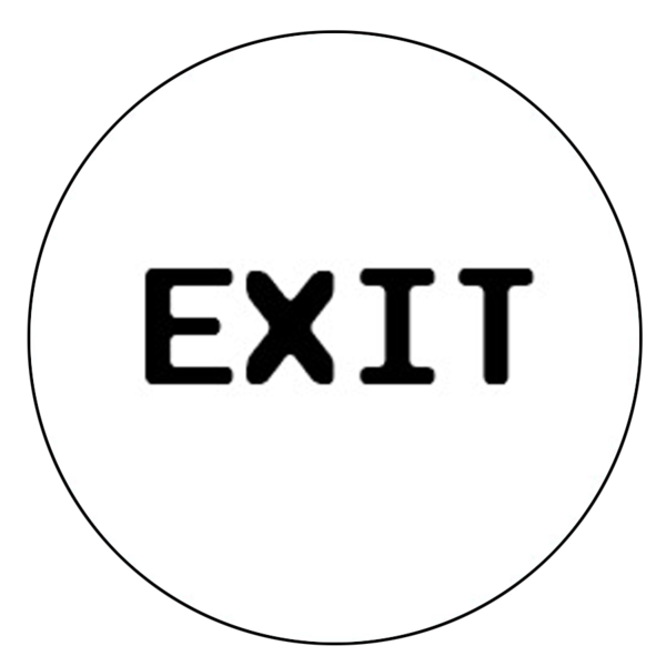 "Exit" Button Decal Pushbuttons Retro Active Arcade - Retro Active Arcade