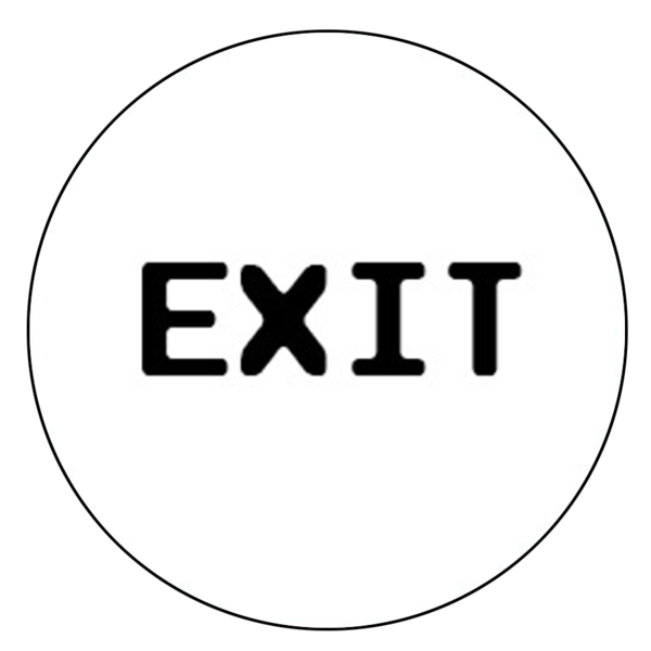 Exit Button Decal – Retro Active Arcade